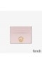 F is Fendi Card Holder In Calf Leather Pink
