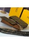 F is Fendi Chain Pouch In FF Motif Fabric Brown