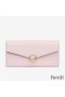 F is Fendi Continental Wallet In Calf Leather Pink
