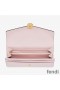 F is Fendi Continental Wallet In Calf Leather Pink