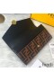 F is Fendi Continental Wallet In FF Motif Calf Leather Brown/Black