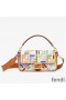 Fendi Baguette Bag In FF Motif Canvas Multicolor