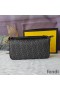 Fendi Baguette Bag In FF Motif Fabric Black