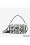 Fendi Baguette Bag In Fendi Roma Capsule Leather Black/White