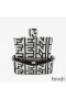 Fendi Baguette Bag In Fendi Roma Capsule Leather Black/White