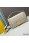 Fendi Baguette Bag In Stitching Leather White