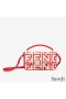 Fendi Baguette Phone Pouch In Fendi Roma Capsule Leather Red/White