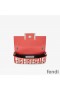 Fendi Baguette Phone Pouch In Fendi Roma Capsule Leather Red/White