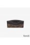 Fendi Card Holder In FF Motif Fabric Brown/Coffee
