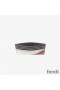 Fendi Card Holder In FF Motif Fabric White/Red