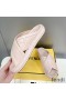 Fendi Crossover Slides Women FF Motif Leather Pink