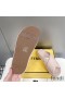 Fendi Crossover Slides Women FF Motif Leather Pink