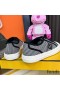 Fendi Domino Sneakers Unisex Houndstooth Motif Fabric Black