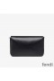 Fendi FF Wallet On Chain With Pouches In Calf Leather Black