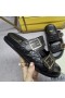 Fendi Feel Slides Unisex FF Motif Nappa Leather Black