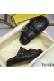 Fendi Feel Slides Unisex FF Motif Nappa Leather Black