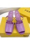 Fendi First Sandals Women Patent Leather Purple