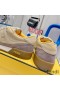 Fendi Match Compact Sneakers Unisex Suede Beige