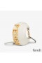 Fendi Mini Fendigraphy Hobo Bag In Calf Leather White