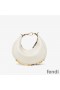 Fendi Mini Fendigraphy Hobo Bag In Calf Leather White