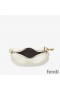 Fendi Mini Fendigraphy Hobo Bag In Calf Leather White