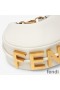 Fendi Mini Fendigraphy Hobo Bag In Calf Leather White
