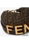 Fendi Mini Fendigraphy Hobo Bag In FF Motif Fabric Brown