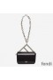 Fendi Nano F Bag In Calf Leather Black