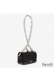 Fendi Nano F Bag In Calf Leather Black