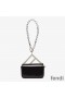 Fendi Nano F Bag In Calf Leather Black