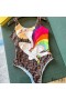 Fendi Reversible Swimsuit Women Rainbow Girl FF Motif Lycra Brown/Sky Blue
