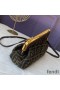 Fendi Small First Bag In FF Motif Fabric Brown