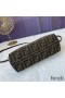 Fendi Small First Bag In FF Motif Fabric Brown