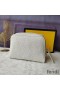 Fendi Toiletry Bag In FF Motif Fabric White