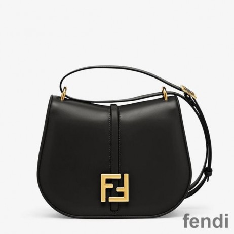 Fendi Medium C'mon Bag In Calf Leather Black