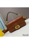 Fendi Baguette Bag In Crocodile Leather Brown