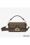 Fendi Baguette Bag In FF Motif Fabric Brown