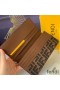 Fendi Continental Wallet In FF Motif Nappa Leather Brown