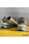 Fendi Flow Sneakers Men Mesh and Suede Black