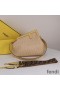 Fendi Medium First Bag In Raffia Macrame Beige