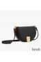 Fendi Moonlight Bag In ROMA Logo Calf Leather Black