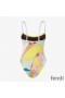 Fendi Reversible Swimsuit Women Hairdo Girls FF Motif Lycra White
