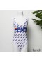 Fendi Swimsuit Women Fendi Fila Motif Lycra White/Blue