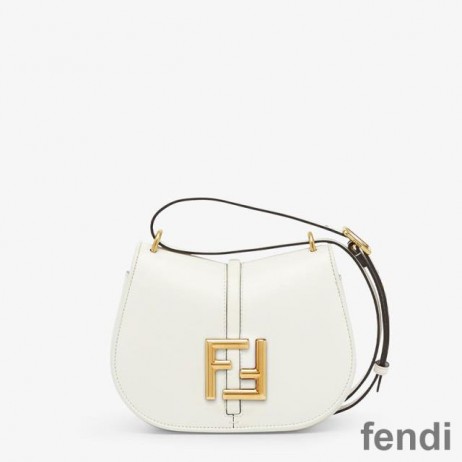 Fendi Mini C'mon Bag In Calf Leather White