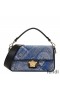 Fendi Baguette Bag In Fendace Patchwork Denim Blue