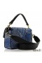 Fendi Baguette Bag In Fendace Patchwork Denim Blue