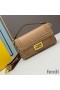 Fendi Baguette Bag In Stitching Leather Apricot