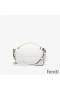 Fendi Baguette Phone Pouch In FF Motif Nappa Leather White