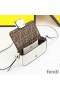 Fendi Baguette Phone Pouch In Nappa Leather and Fabric White