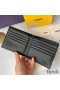 Fendi Bi-fold Wallet In FF Motif Fabric Black/Yellow